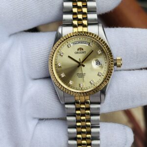 ⭐️ORIENT"President" Classic Automatic Sapphire Watch Two Tone Gold EV0J-B0-BCS