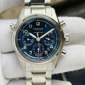 🌟LONGINGS  Spirit Chronograph Automatic Blue Dial Stainless Steel Men’s Watch L3.820.4.93.6