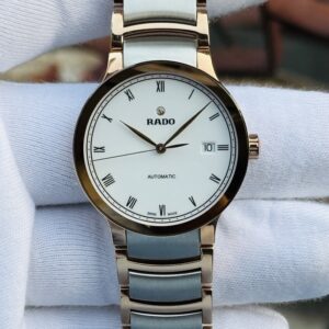 🌟 Rado Centrix Automatic Swiss Made White Dial Two-tone Men’s Watch R30036013.