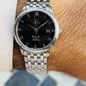 🌟Omega De Ville Prestige Co-Axial Chronometer 37mm Black Dial ref-42410372001001.