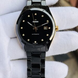 ⭐️Rado Hyperchrome Black Ceramic Diamonds Men’s watch R32291712  Swiss .